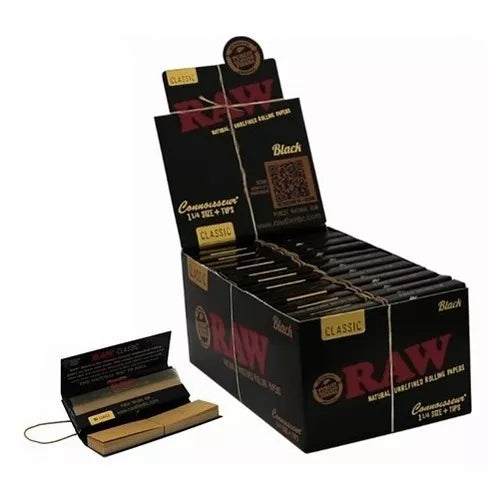 Raw Black Connoisseur King Size Boleta Con Filtro